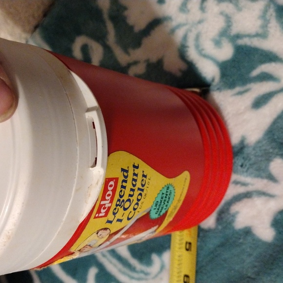 Vintage Igloo Legend 1 Quart Red Water Jug Cooler 90s Made In USA Retro Camping - Picture 3 of 6